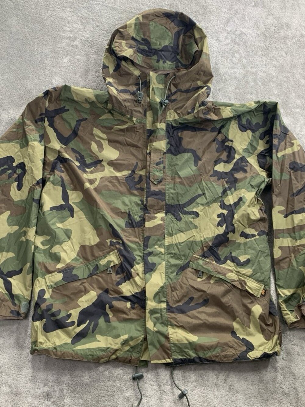 Alpha Industries Jacket Mens XL Lightweight Reversible Desert Woodland Camo
